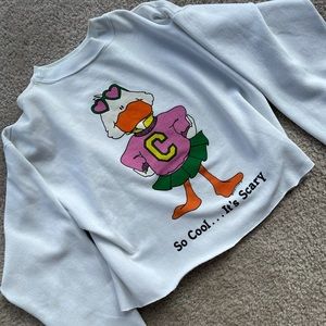 vintage 90s cropped cute sweatshirt
